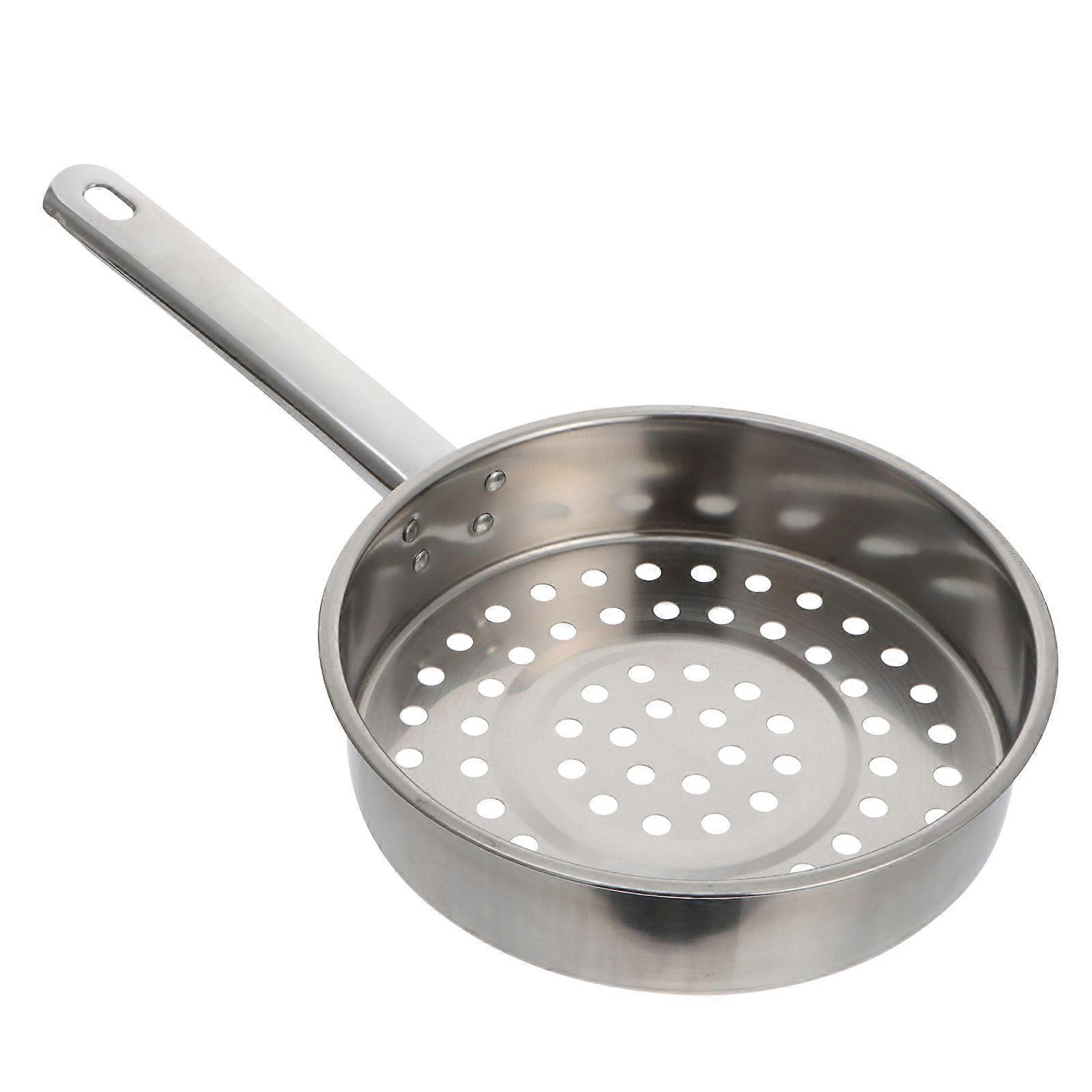 Vegetable Draining Spoon Stainless Steel Kitchen Draining Basket with Handle 2Pcs
