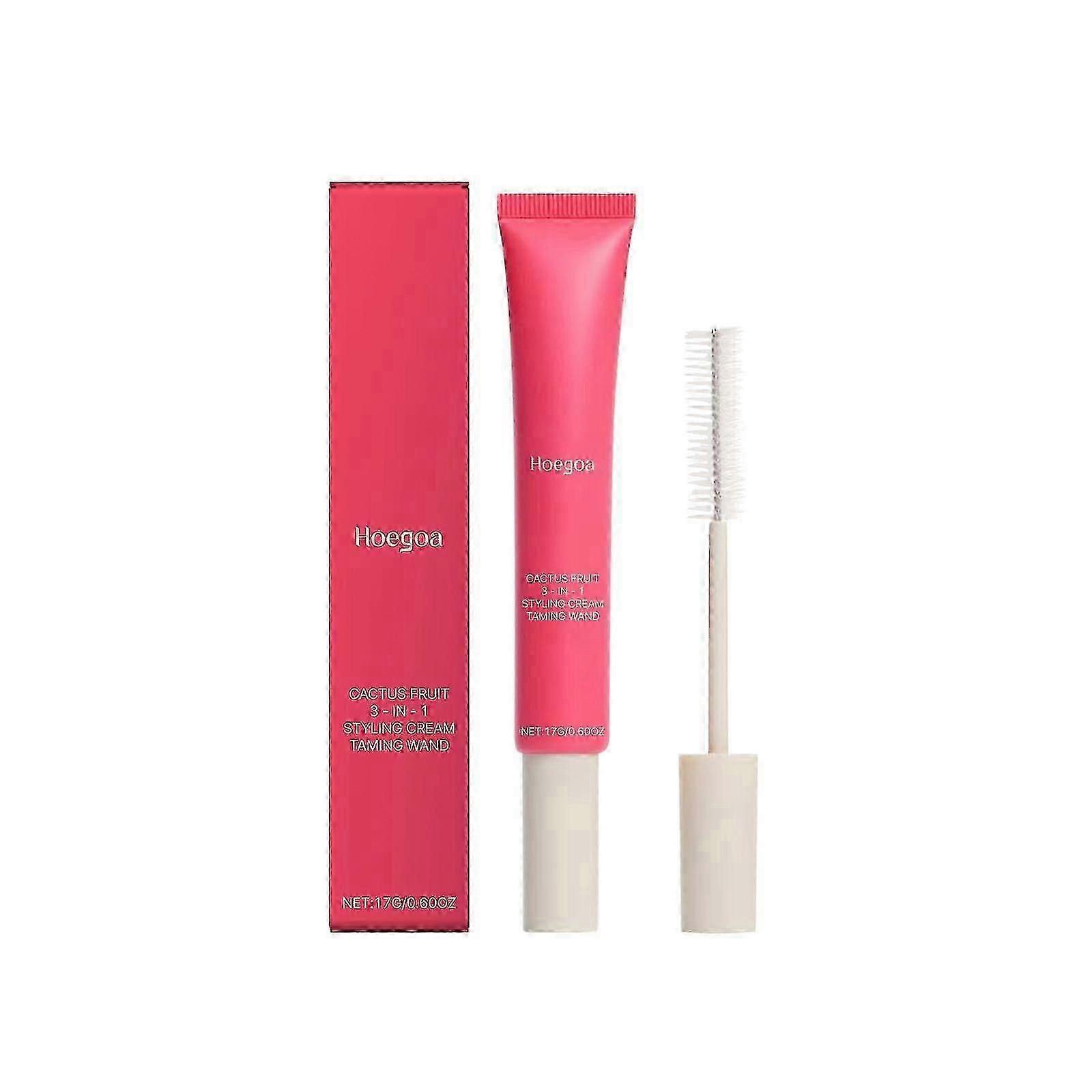 Hair Cactus Fruit 3-In-1 Styling Cream & Taming Wand - Tame Flyaways, Smooth Frizz, Style Edges 17g