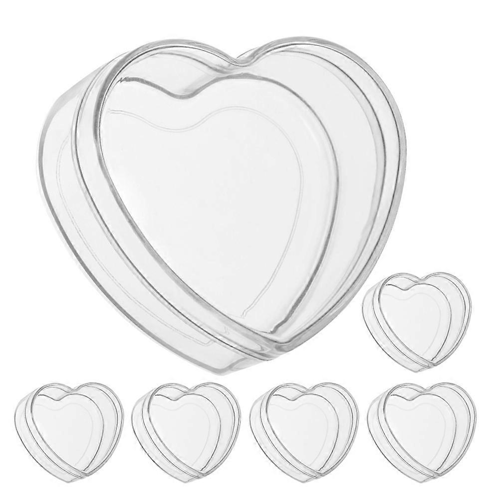 Transparent Heart Box Storage Boxes 24Pcs for Storage