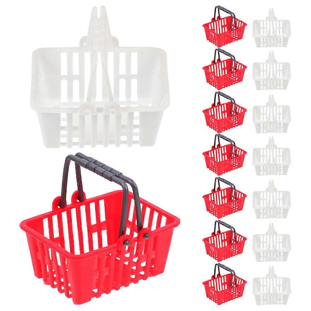 Delicate Design Miniature Shopping Baskets For Micro Landscape Layouts In Rectangular Shape For Pretend Play And Storage 40 Pcs