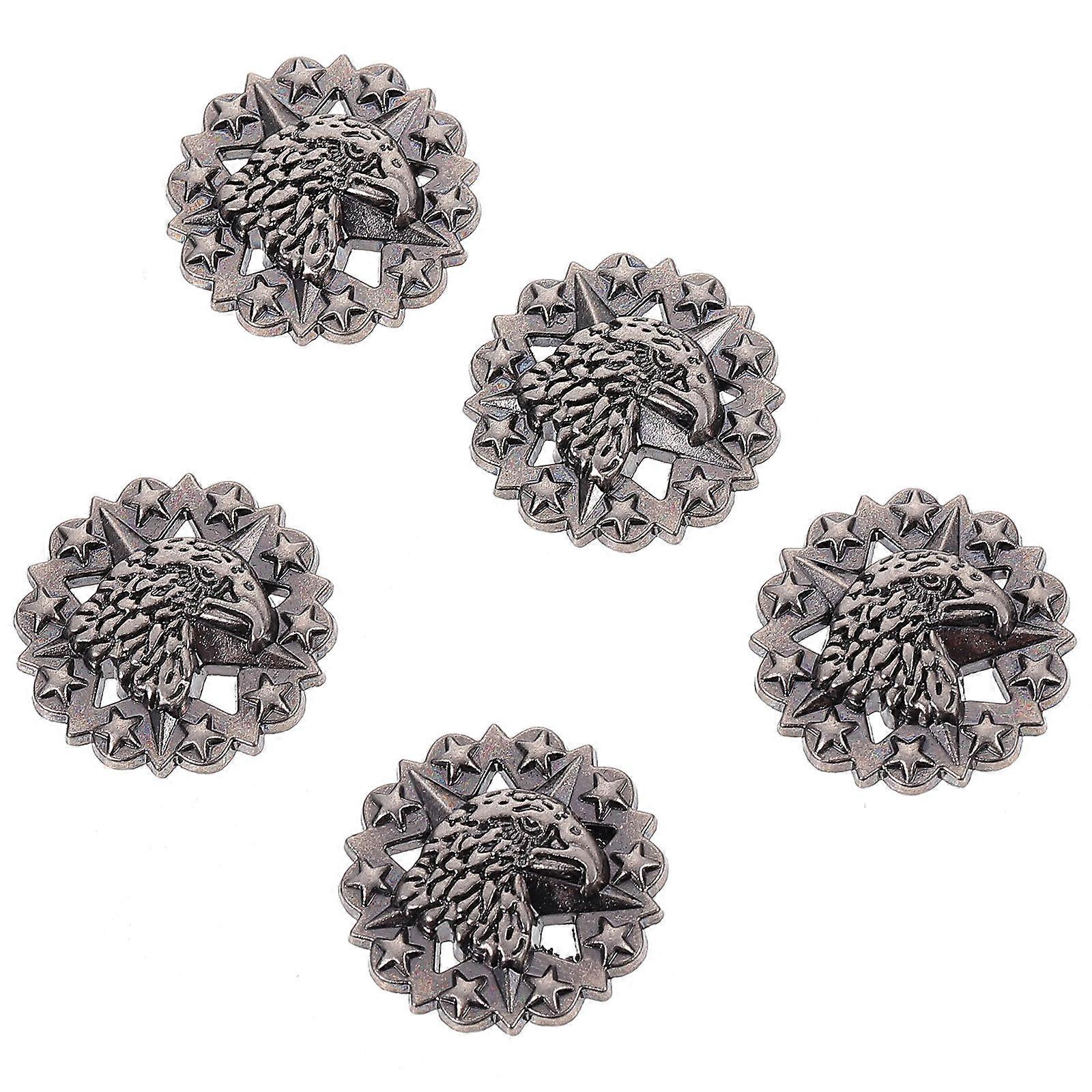 10Pcs Silver Alloy Buttons with Eagle Design for DIY Accessories
