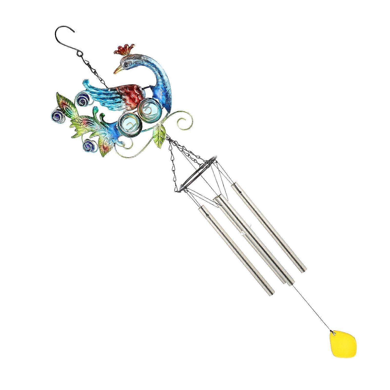Peafowl Wind Bell Hanging Pendant for Garden Decor 2Pcs