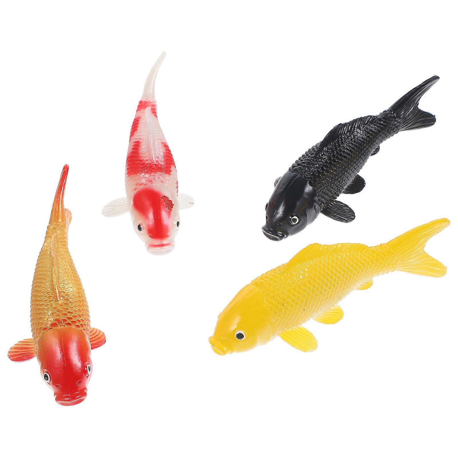 Artificial Fancy Carp Fish Tank Floating Fish Decor 12Pcs Assorted Colors
