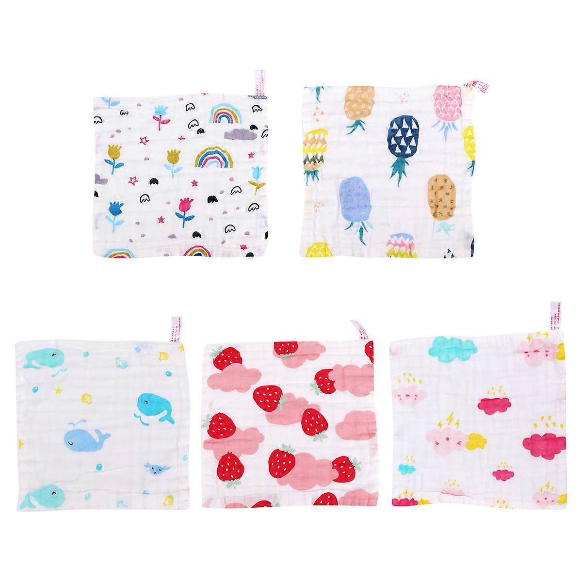 Kids Cotton Towels Square Towel for Quick Absorption 15Pcs Bundle