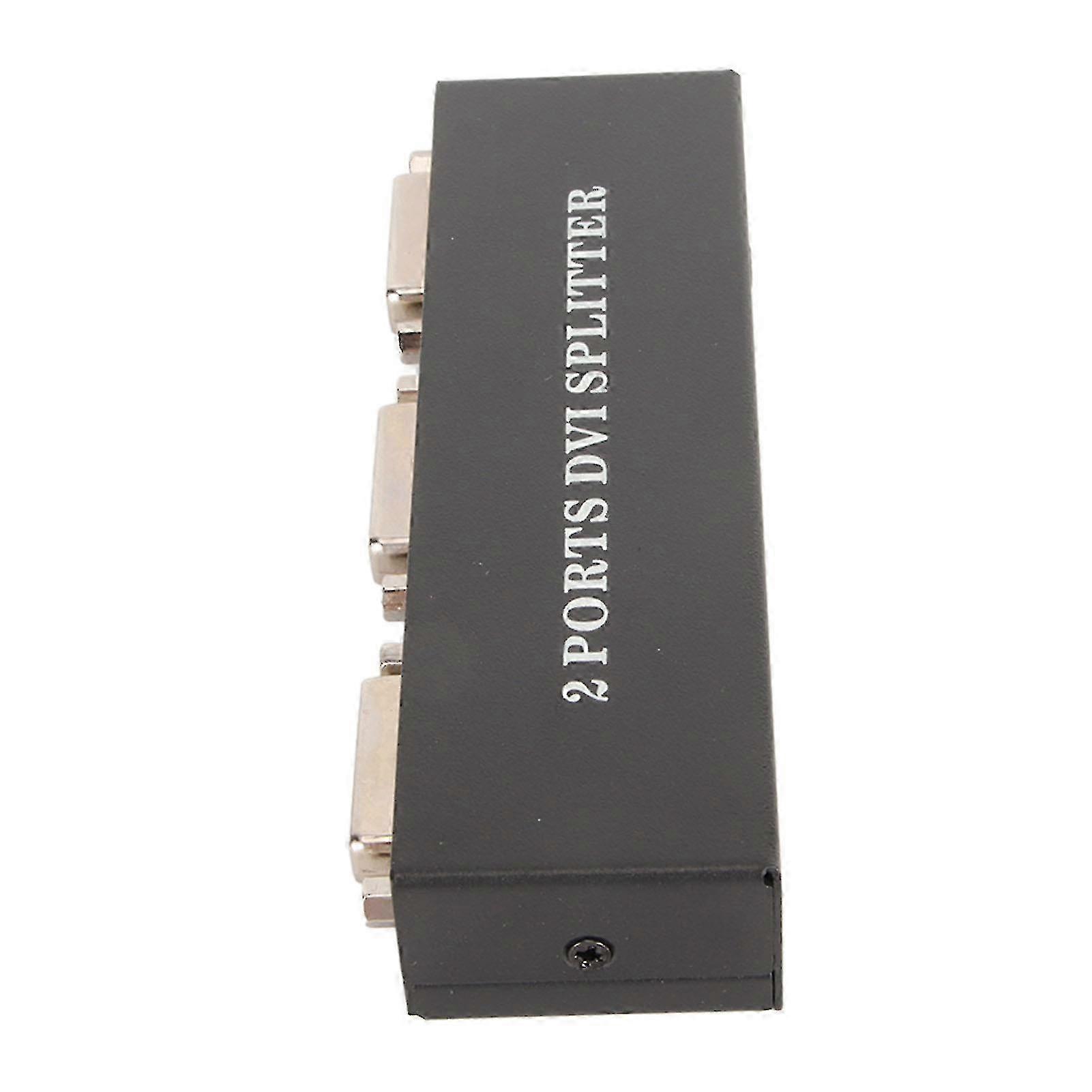 1x2 DVI Splitter 1 in 2 Out Support Resolution Up to 1920x1440 2 Port DVI Video Splitter for PC Laptop DVR Projector HDTV US Plug