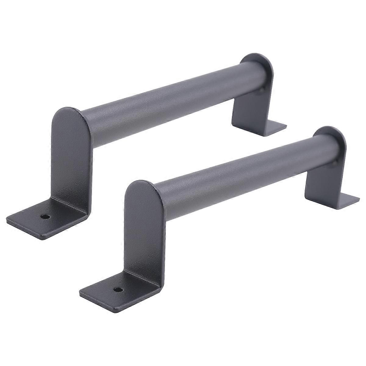 2Pcs Black Carbon Steel Sliding Barn Door Pull Handle