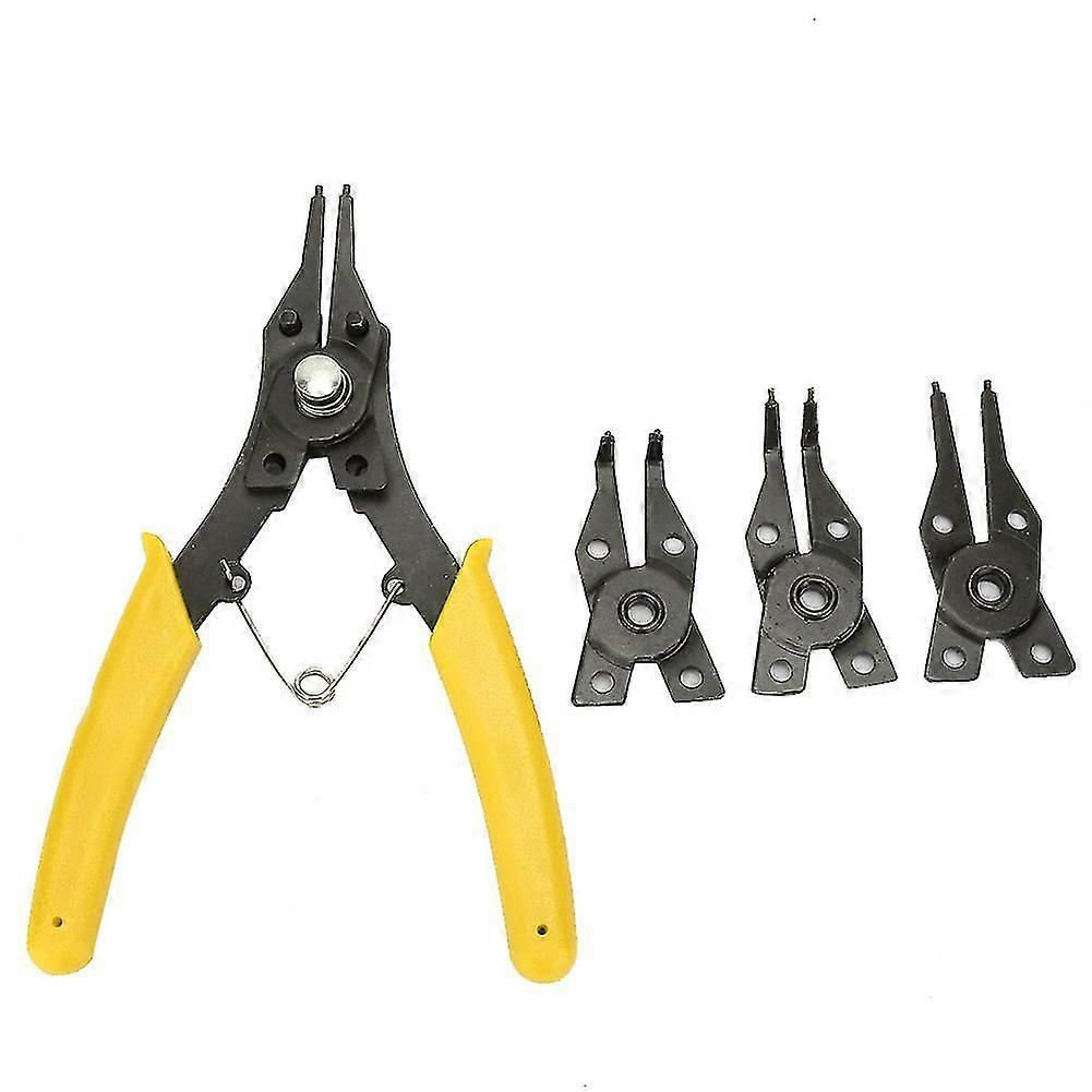 Multifunctional circlip pliers with functions for removing both inner and outer rings