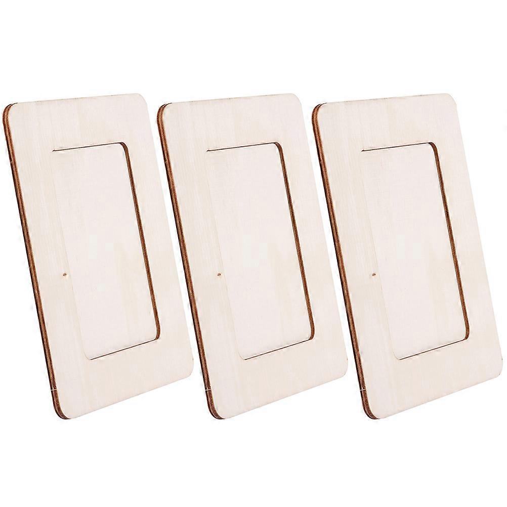 Wood Crafts Painting Frames 9 Pcs Rectangle DIY Frames Light Yellow Ideal For Art Projects For Kids
