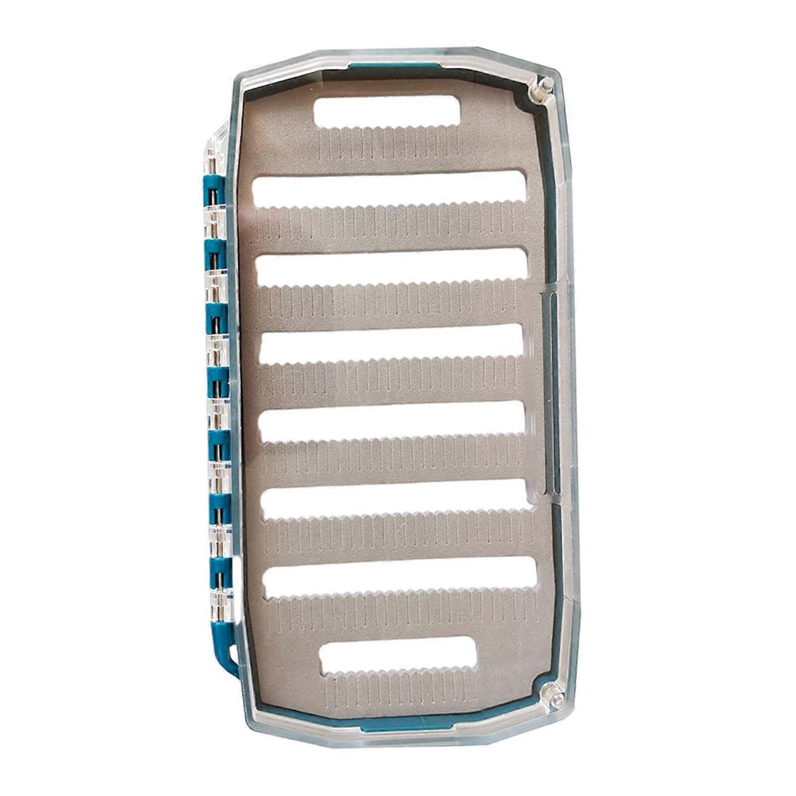 Fly Box Tackle Storage Box For Flies And Fly Hooks, Fisherman Accessories, Blue, Size L