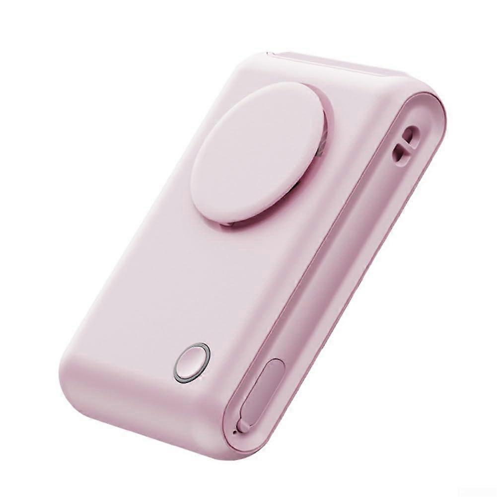 Wearable Waist Fan 2000mAh USB Rechargeable Pink, 360 Degree Airflow, 3 Speed Settings, Neck/Handheld/Desktop Cooling