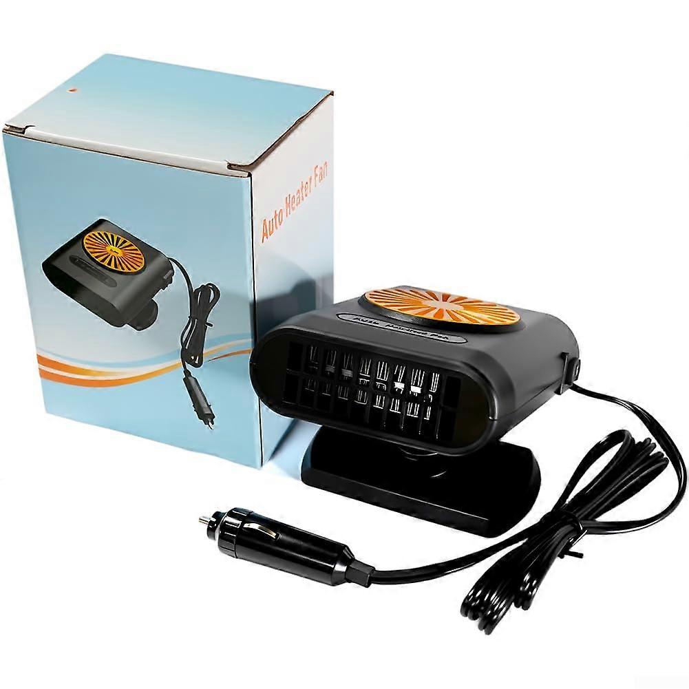 Portable 12V Car Heater Defroster 200W Auto Windshield Defogger Adjustable Airflow Cold Weather Orange
