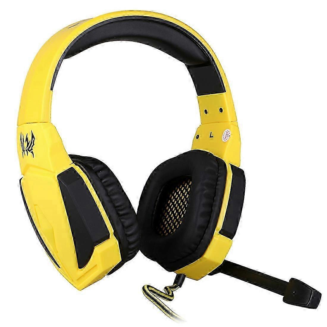 KOTION EACH G4000 USB Version Stereo Gaming Headphone Headset Headband with Microphone Volume Control LED Light for PC Gamer,Cable Length: About 2.2m