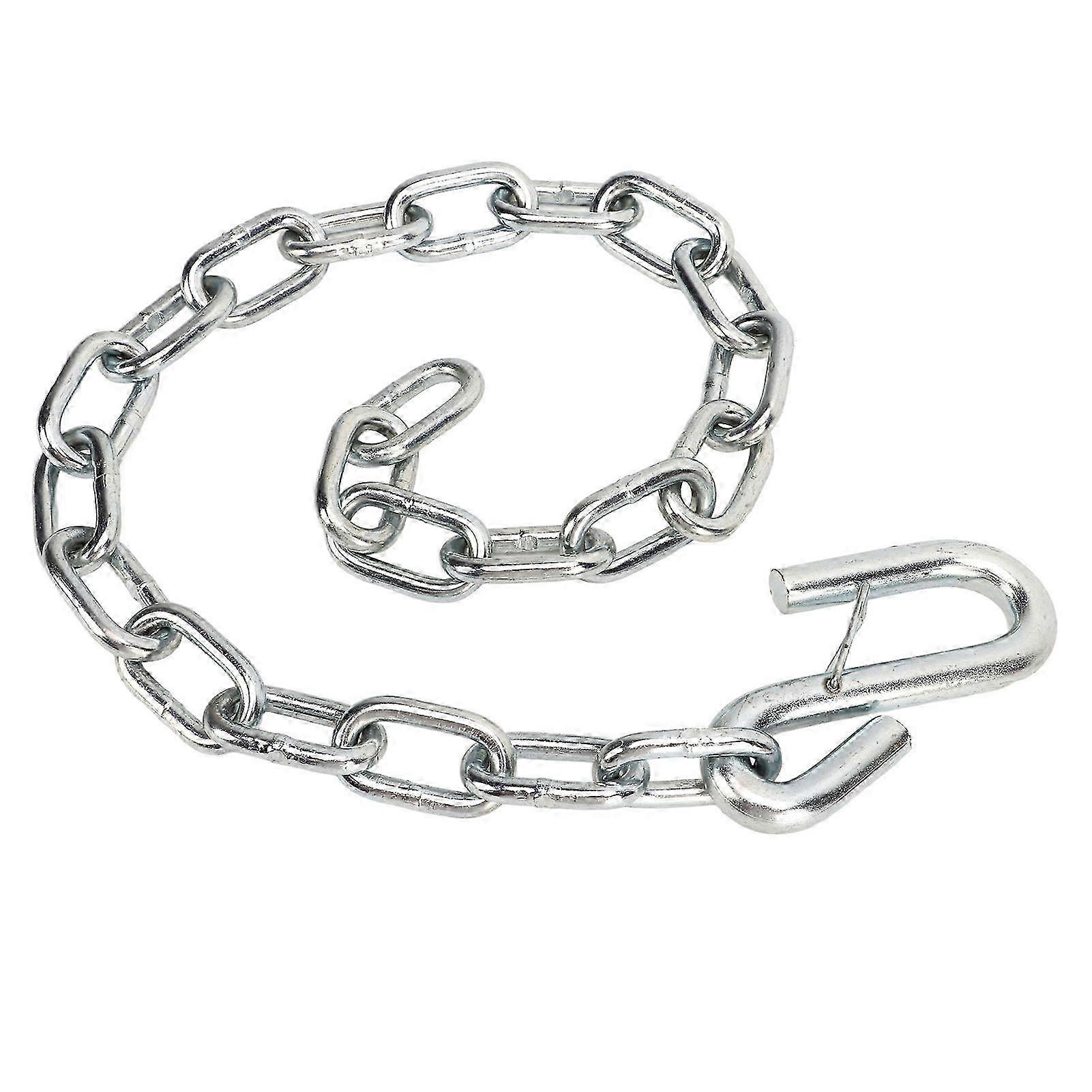 Trailer Safety Chain Heavy Duty 3500lbs Safety Chains with Double Spring Clip S Hooks Towing Wire Ropes for Trailer RV