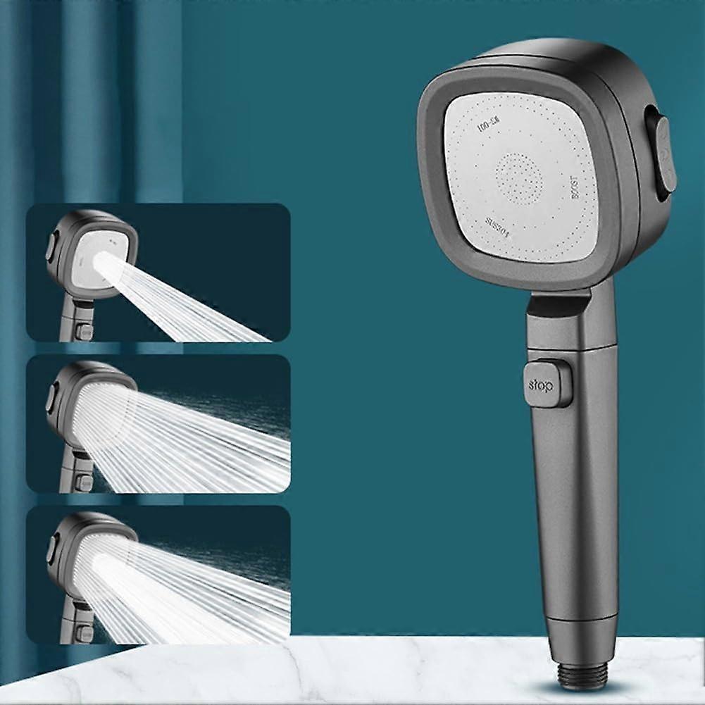 Shower Head With Stop Button Pressure WaterSaving Universal Fit For Home Bathroom Use