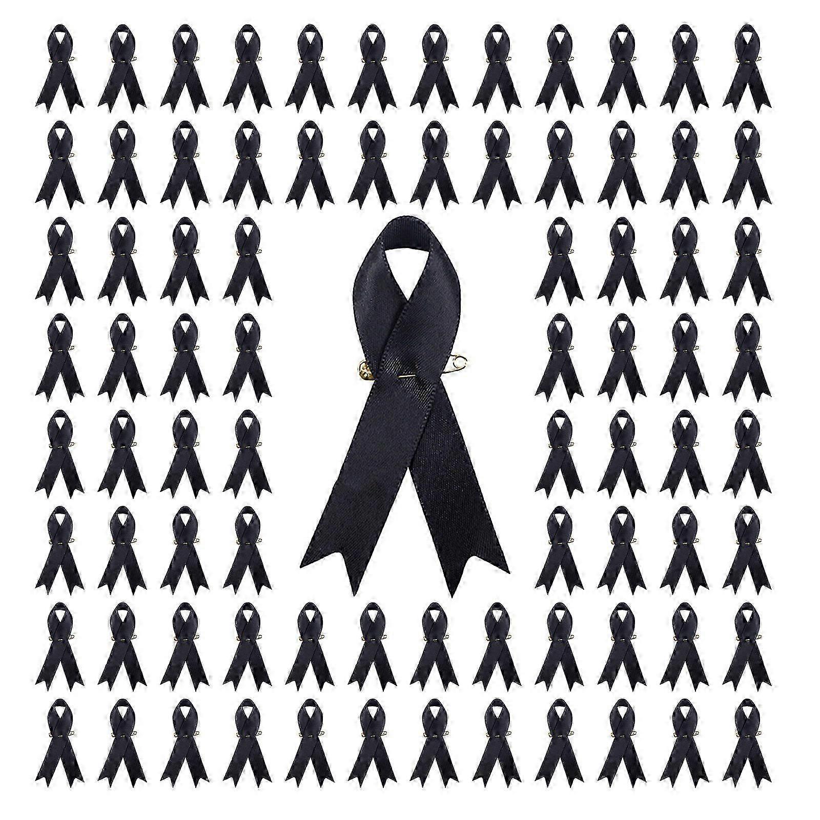 Lot de 200 épingles à revers en ruban jaune pour la sensibilisation aux œuvres caritatives, élégantes broches en tissu de soie, épingles de sûreté unisexes