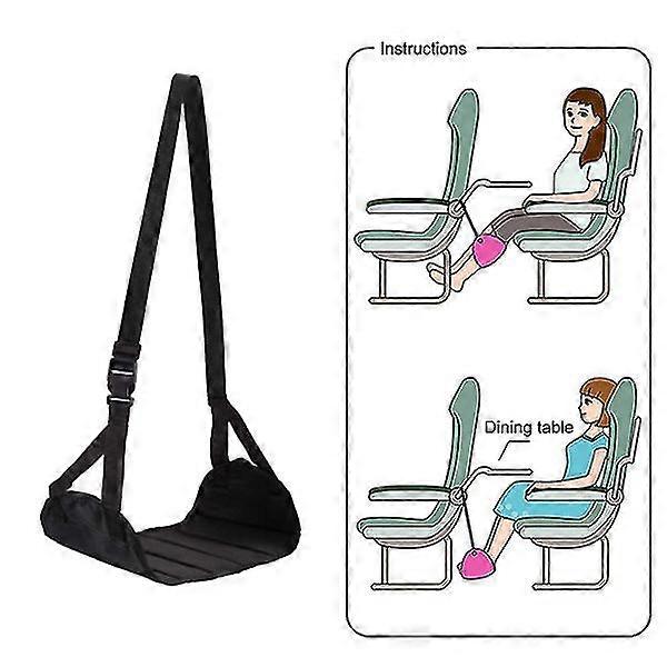 Portable Travel Airplane Foot Rest Made With Memory Foam Flight Hammock