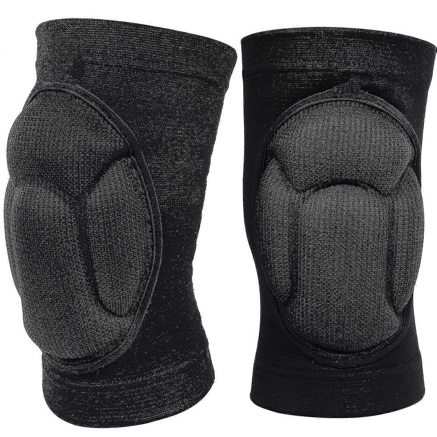 Volleyball Knee Pads Compatible With Men Women, Thick Sponge Collision Avoidance Warm, Anti-slip Knee Sleeve, Compatible With Football, Yoga, Dance, W