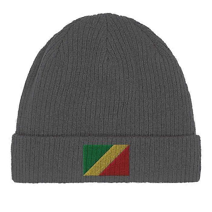 Congo Republic Flag Cap in Gray