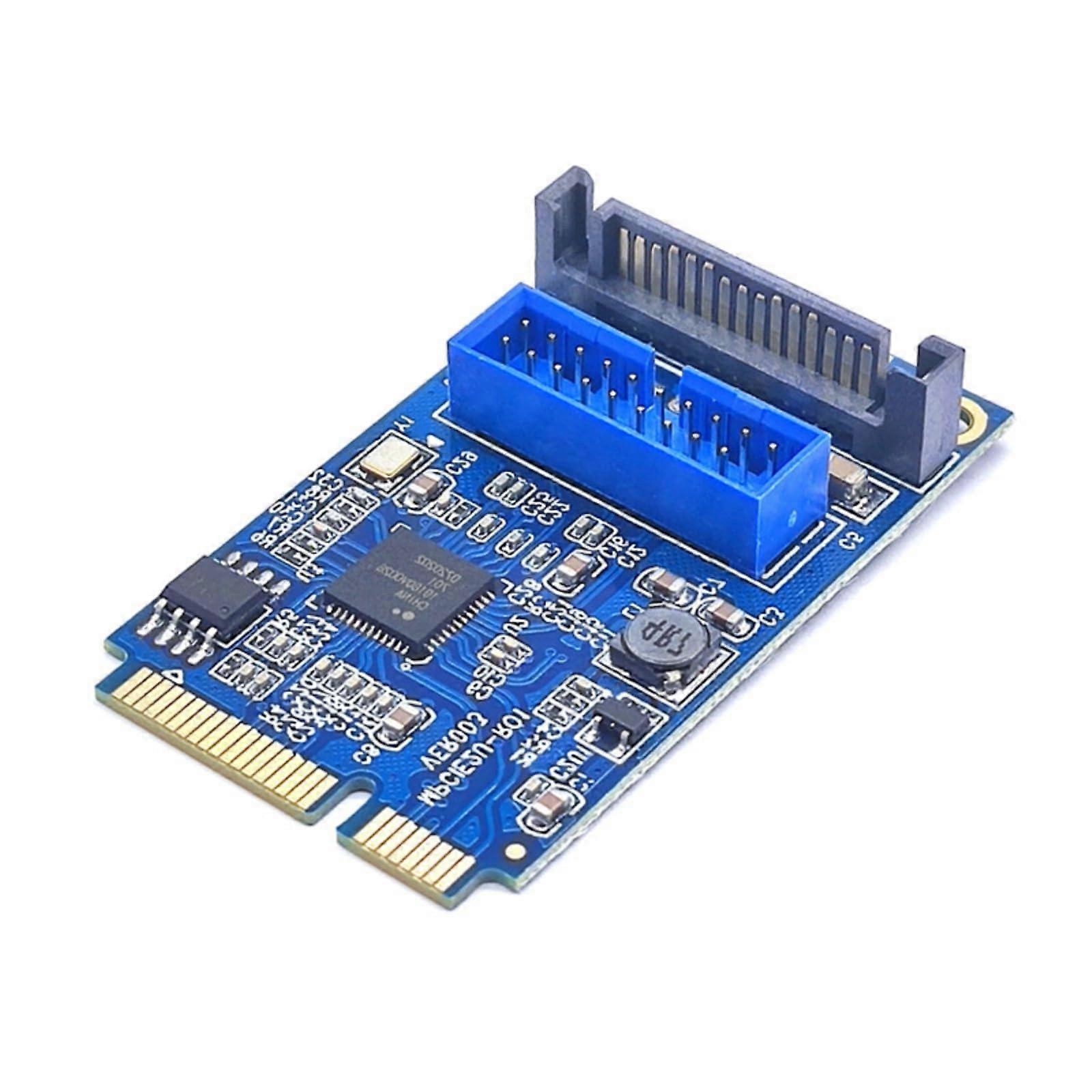 PCIe To USB 19Pin Internal Expansion Card 5000Mbps USB 3.0 Header Adapter For Desktop PC