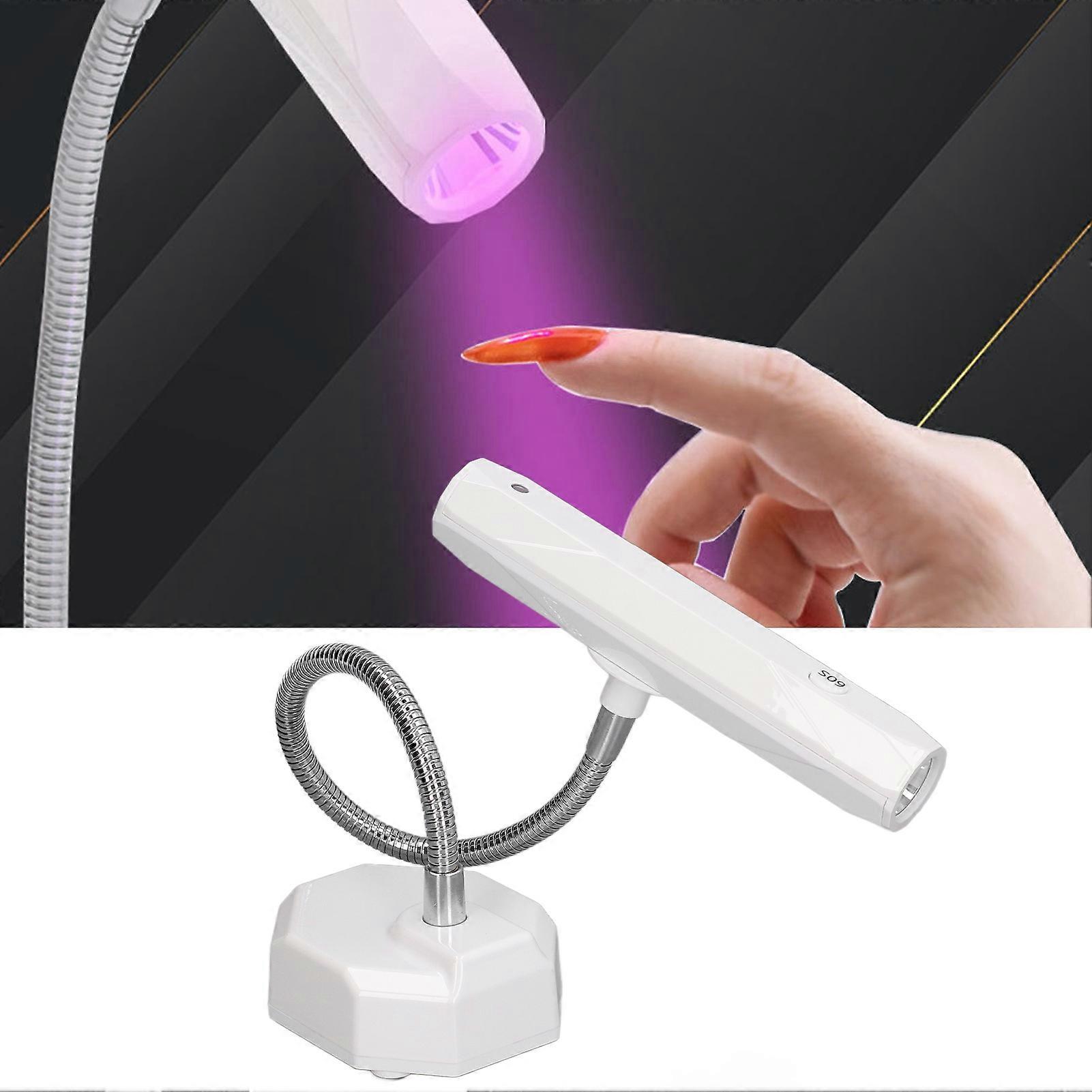 鹅颈美甲灯快干可充电 LED 桌面鹅颈美甲灯美甲白色