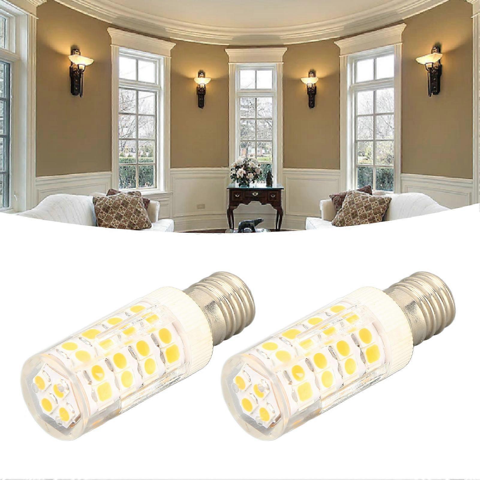 2PCS E12 Dimmable LED Bulb PC 52LEDs 100‑130V LED Candelabra Bulb for Ceiling Fan Light Salt Lamp
