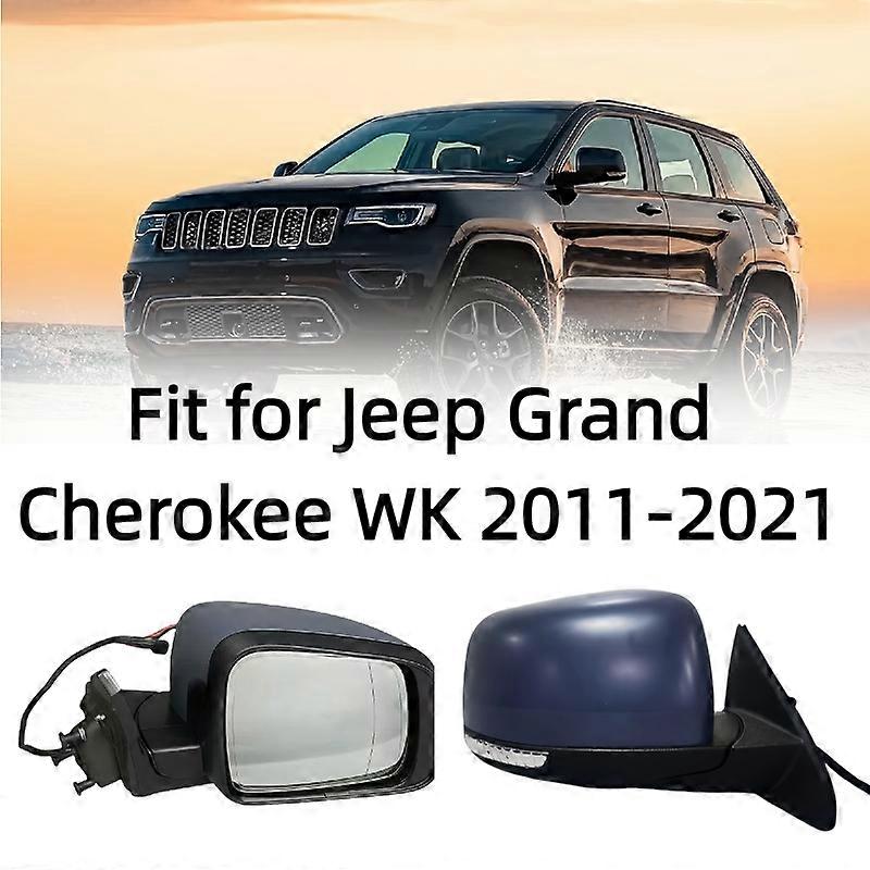 Applicable to 17 Wires Side Rearview Mirror Assembly For Jeep Grand Cherokee WK 2011-2021 With Dual Insert Primer Door Mirror Car Accessories