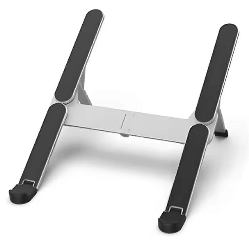Metal Mini Foldable Laptop Stand Adjustable Angle Portable Notebook Holder for 10-17 Inch Laptops Ideal Silver