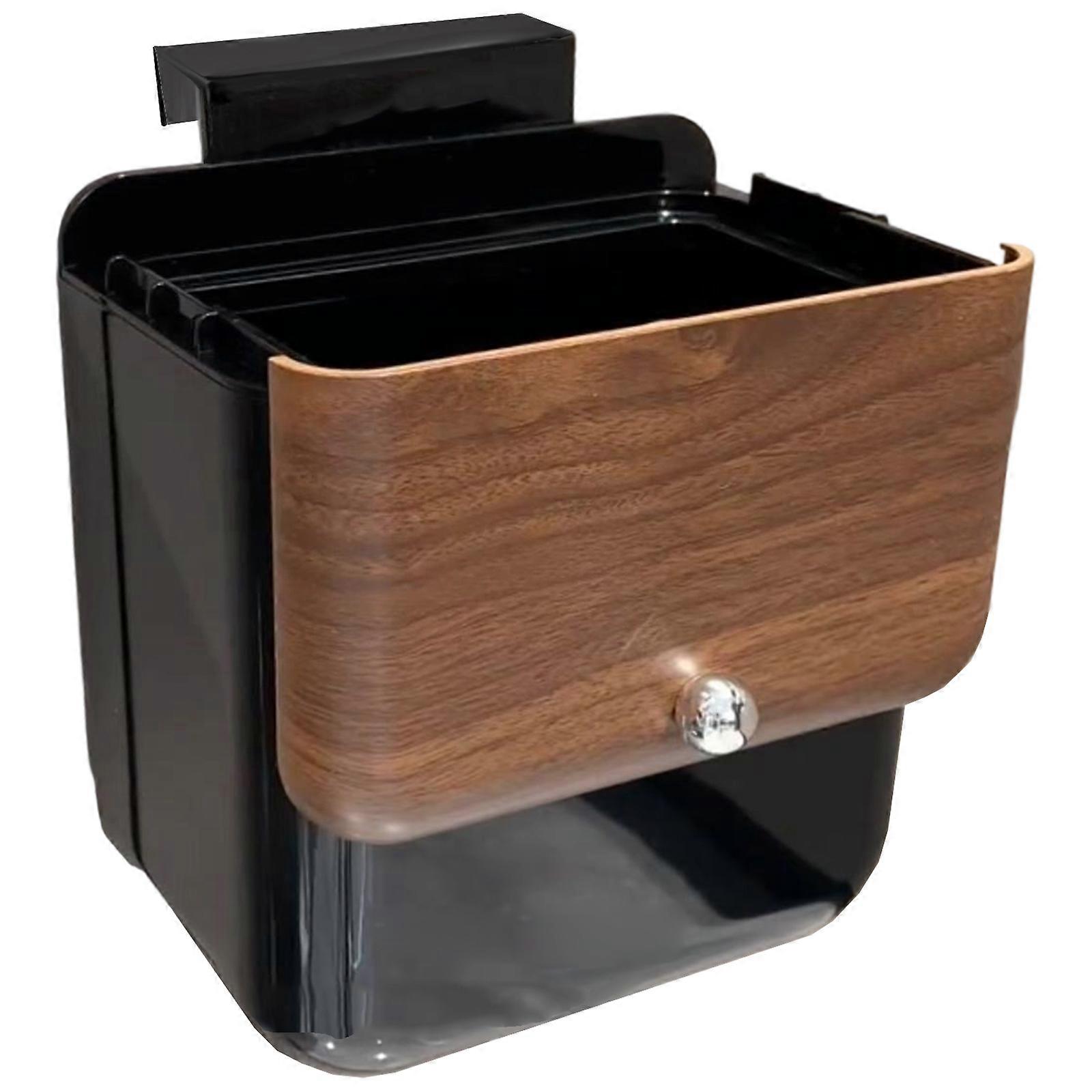 Odor Blocking Kitchen Waste Bin With Smooth Sliding Lid Large Opening Space-Saving Wall Mount Design Removable For Cleaning Multicolor