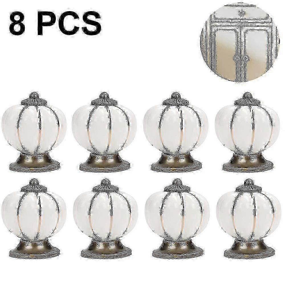 8 Pcs Drawer Knobs Dresser Furniture Knobs Ceramic 38mm Door Knobs -z