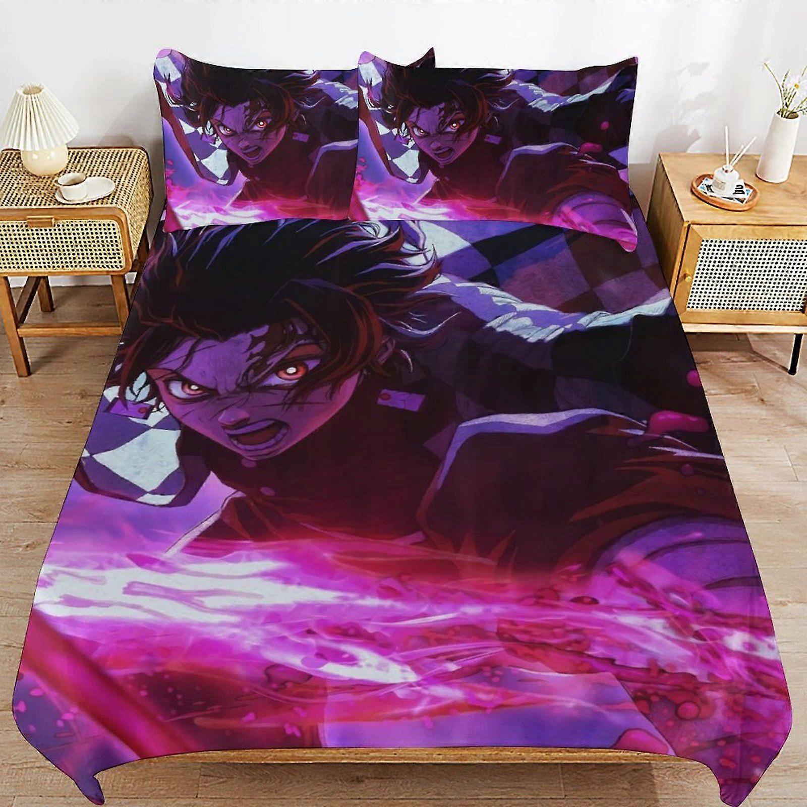 T567 Demon Slayer Premium Comfort Thread Line Simple Function Reliable Fit Duvet Cover Sets Bed Solution V567