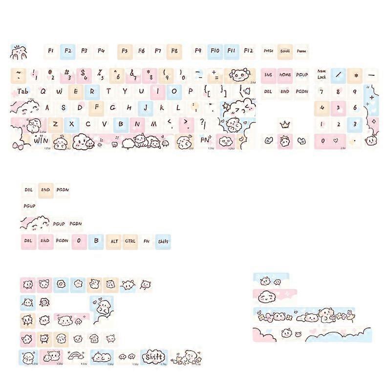 Mechanical Keyboard Keycaps MDA Keycap for 61/87/104/108 Layout Keycap Set