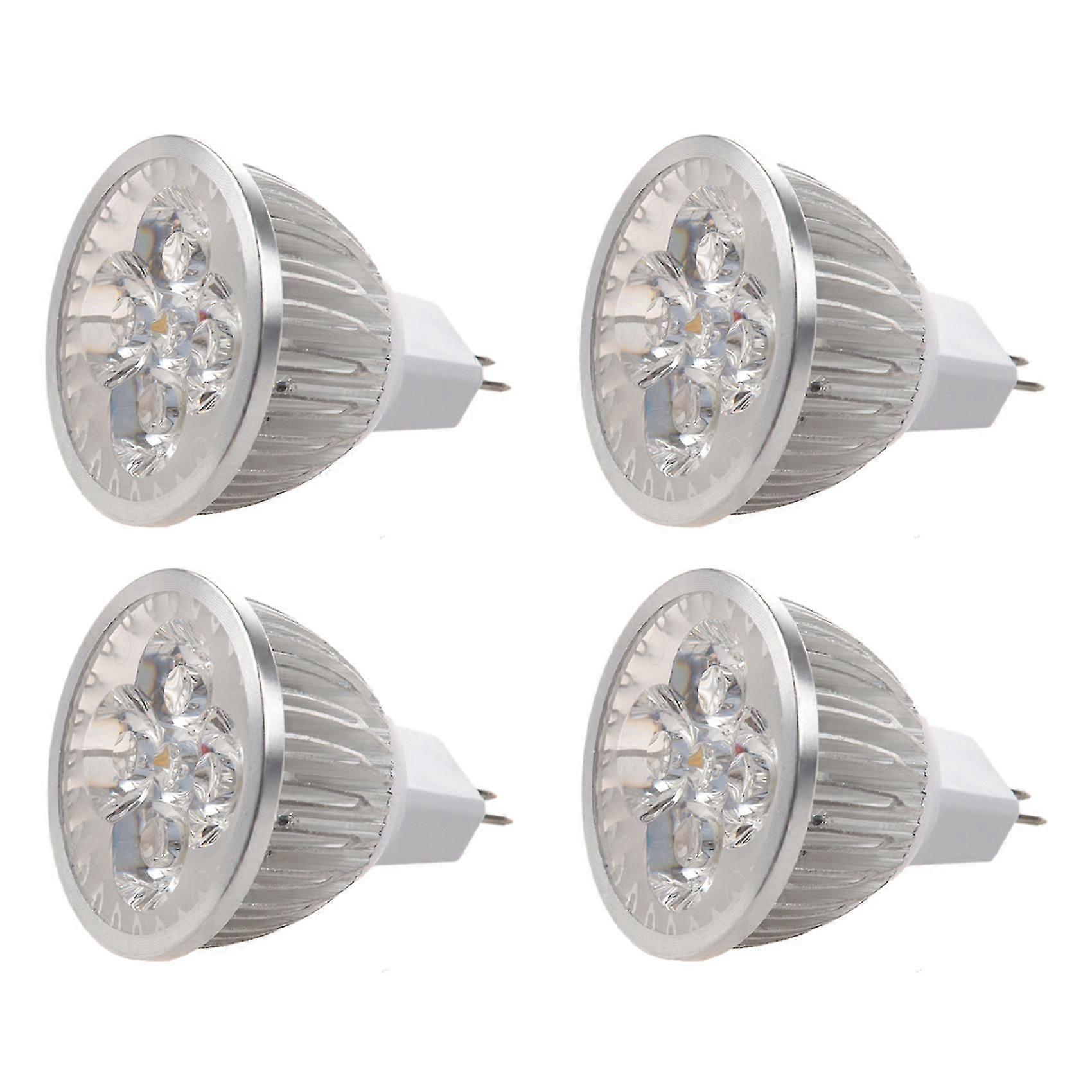 4x, 4 x 1w Gu5.3 Mr16 12v lämmin valkoinen led-lampun lampun kohdevalo