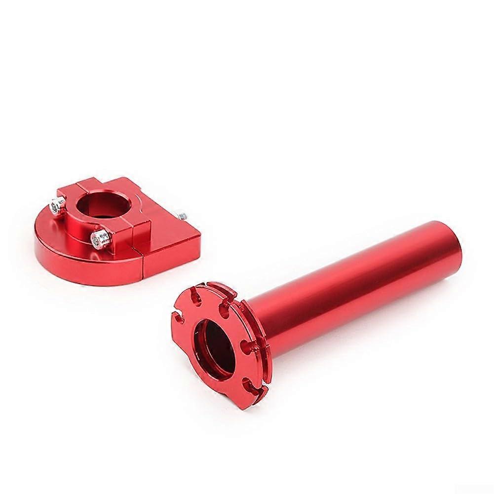 Motorcycle Throttle Handle For 22mm Handlebars, Aluminum Alloy Textured Grip, Lightweight Red, Compatible With Models