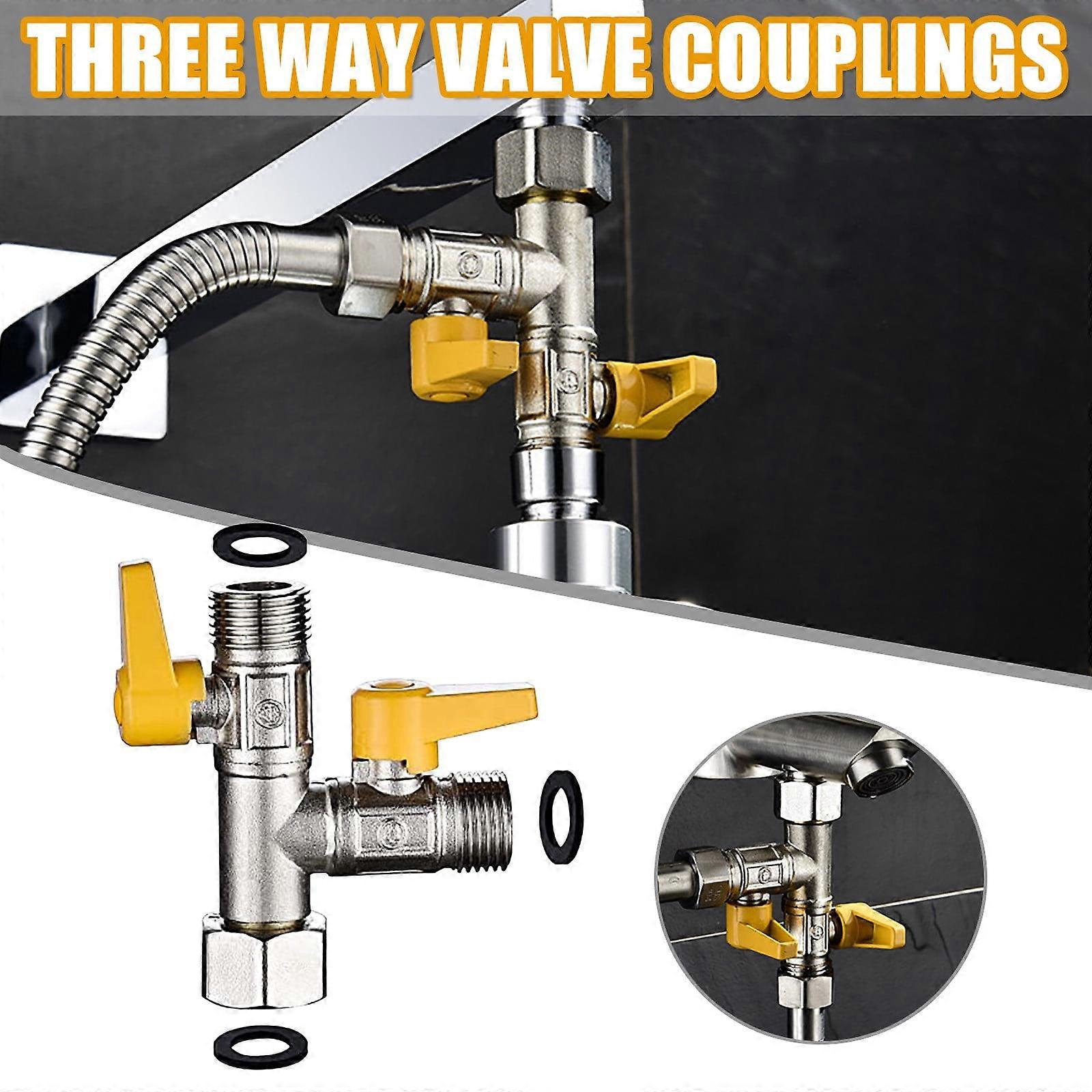 Cyber_Monday Deals 2024 Viflosae Three-way reversing, G 1/2 brass adapter for shower hose Tools & Hardware
