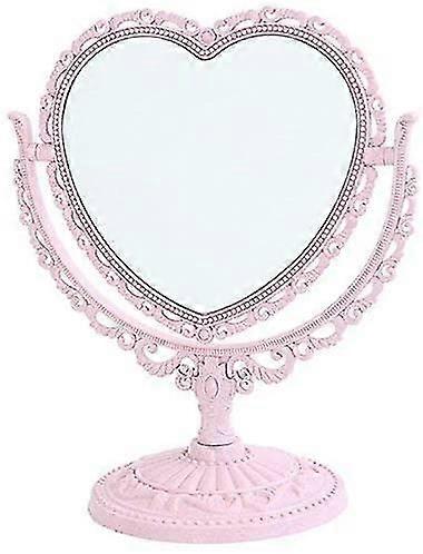 Espelho de 7 polegadas em forma de coração espelho ampliando o espelho de vaidade rotativa de dupla lateral Bathroo