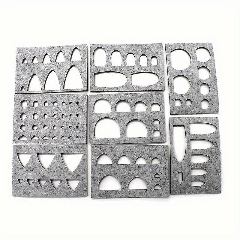 8-Piece Wool Felt Felting Molds Set High-Quality Needle DIY Stencil for Applique Handicraft Shaping Felting Molds and Creative