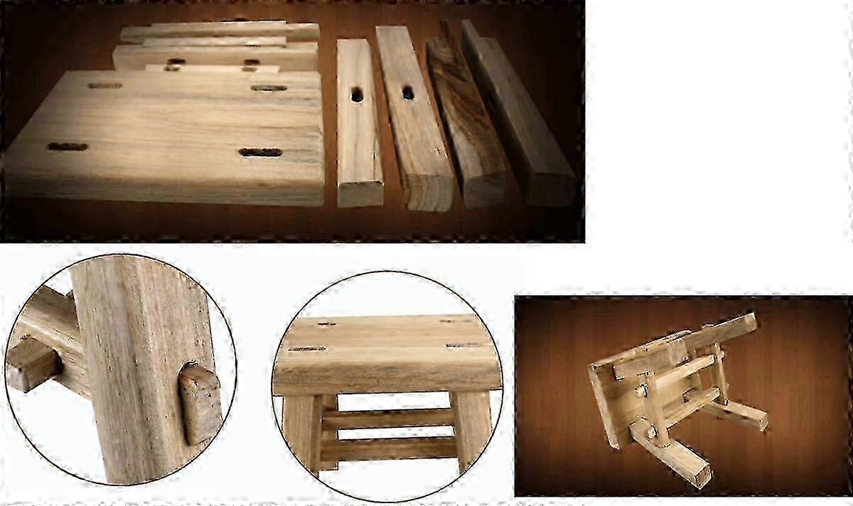 Creative Solid Wood Step Stool for Bedroom 11.8' x 5.9' x 7.8' 2025