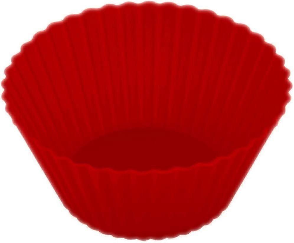 12pcs Reusable Silicone Muffin Moulds Cupcake Cases Cake Pudding Ice Cream Pudding Molds, Random-color