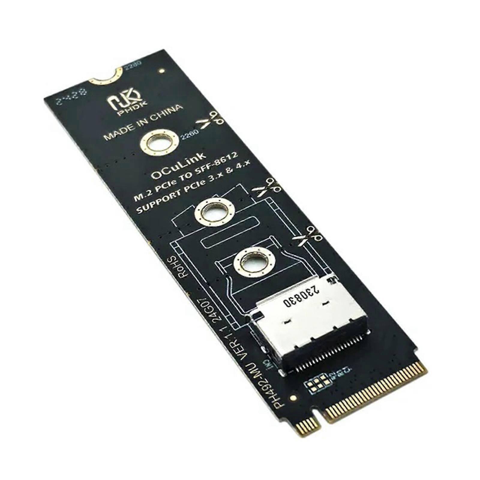 OcuLink SFF-8611 SFF-8612 Interfaces Converters Card For M.2 NVMe SSDs Supporting PCIe4.0 Protocols Multicolor