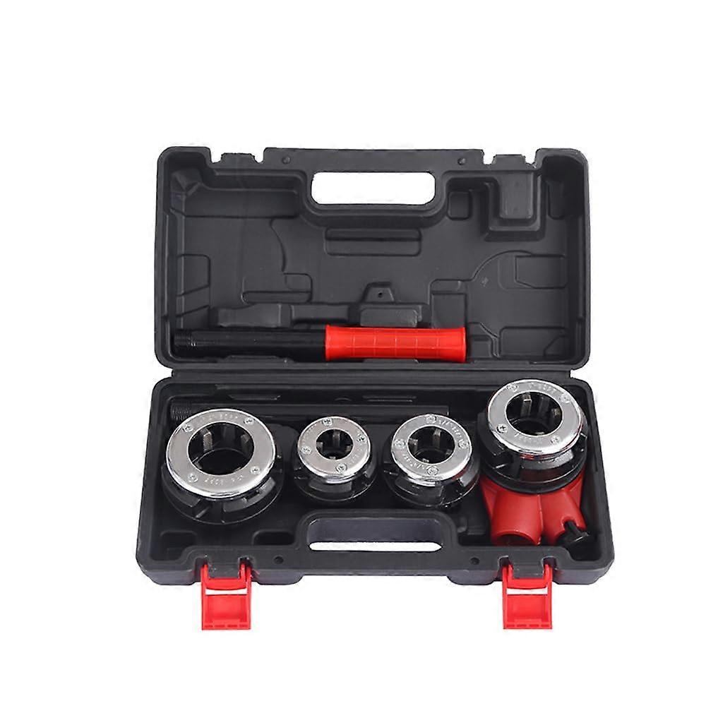 Electric Pipe Threader 1/4 to 1 Inch Handheld Threading Machine for Steel and Plumbing with 4PCS Dies