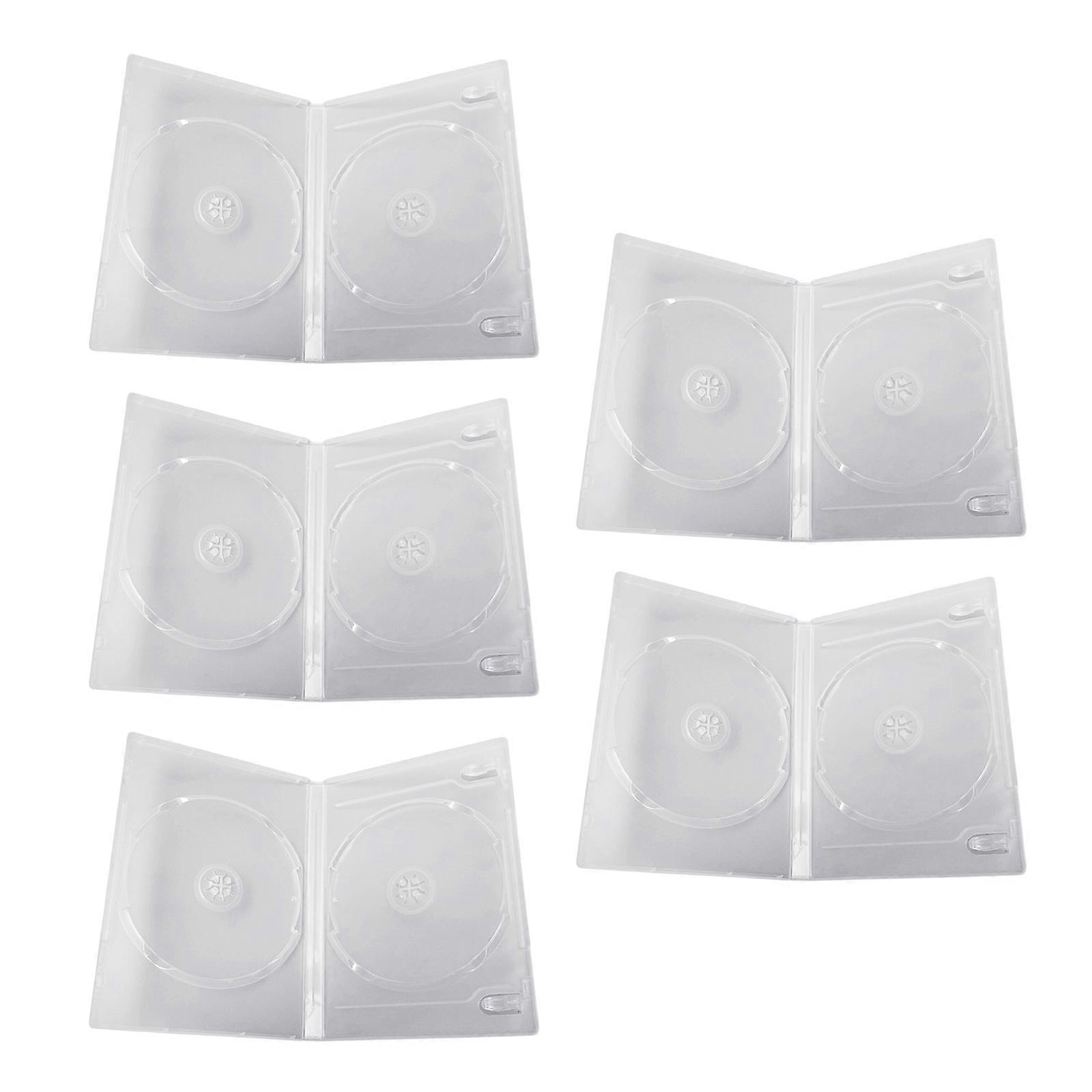 1/5pcs Transparent CDs Storage Box Universal CDs Disc Holder organizers Portable Protective Case Container Multicolor