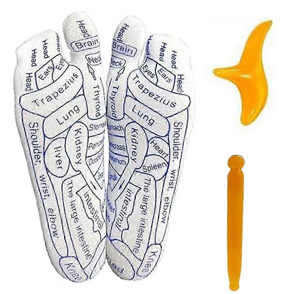 Reflexology socks with acupressure points for relaxation