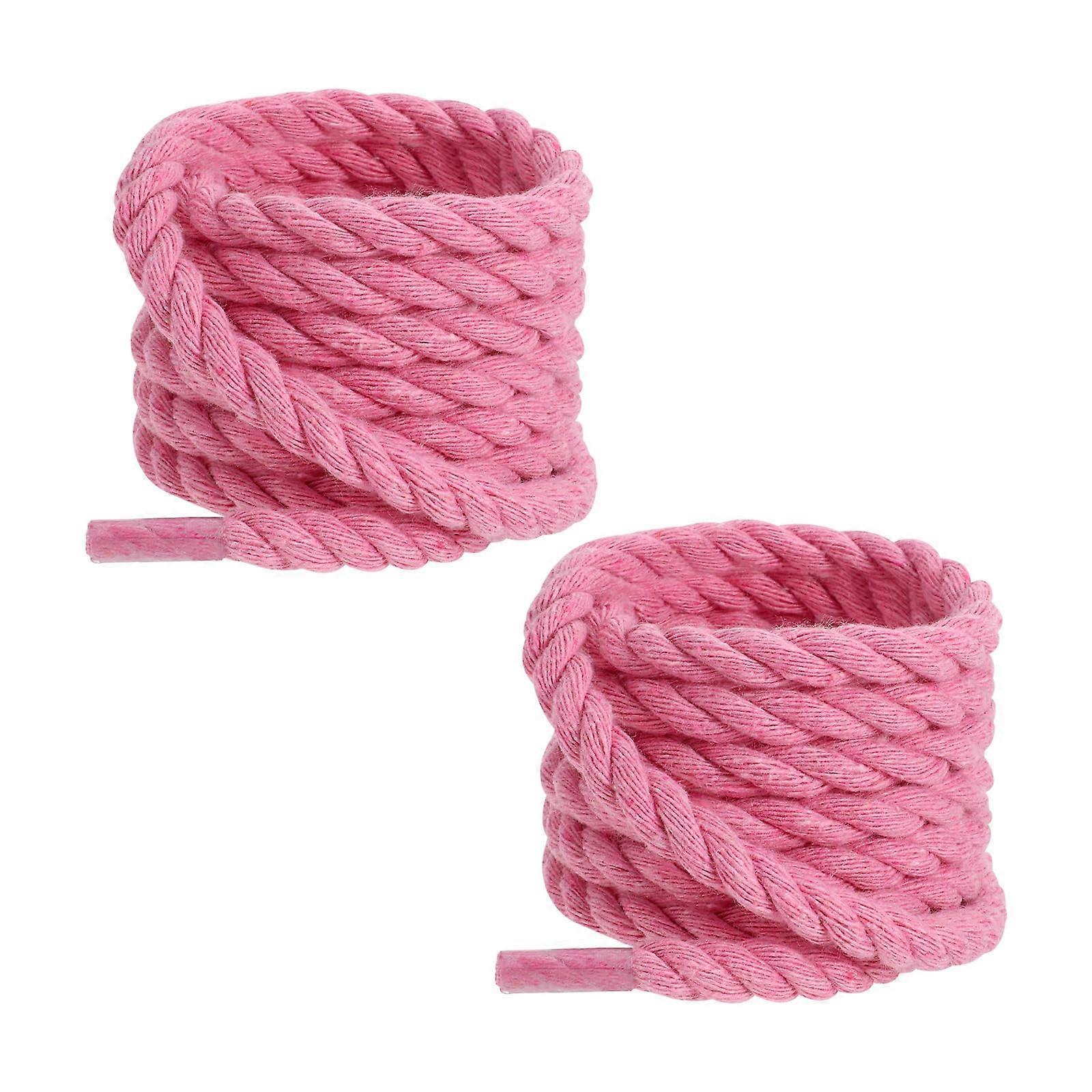 Thick Round Cotton Rope Shoe Laces for Sneakers, Durable Chunky Twisted Replacement Shoelaces