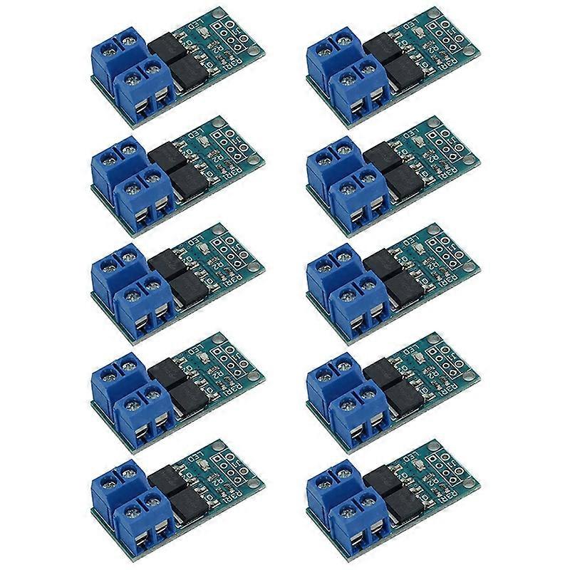 10 PCS DC 5V-36V 15A(Max 30A) 400W Dual High-Power MOSFET Trigger Switch Drive Module 0-20KHz PWM Adjustment Electronic