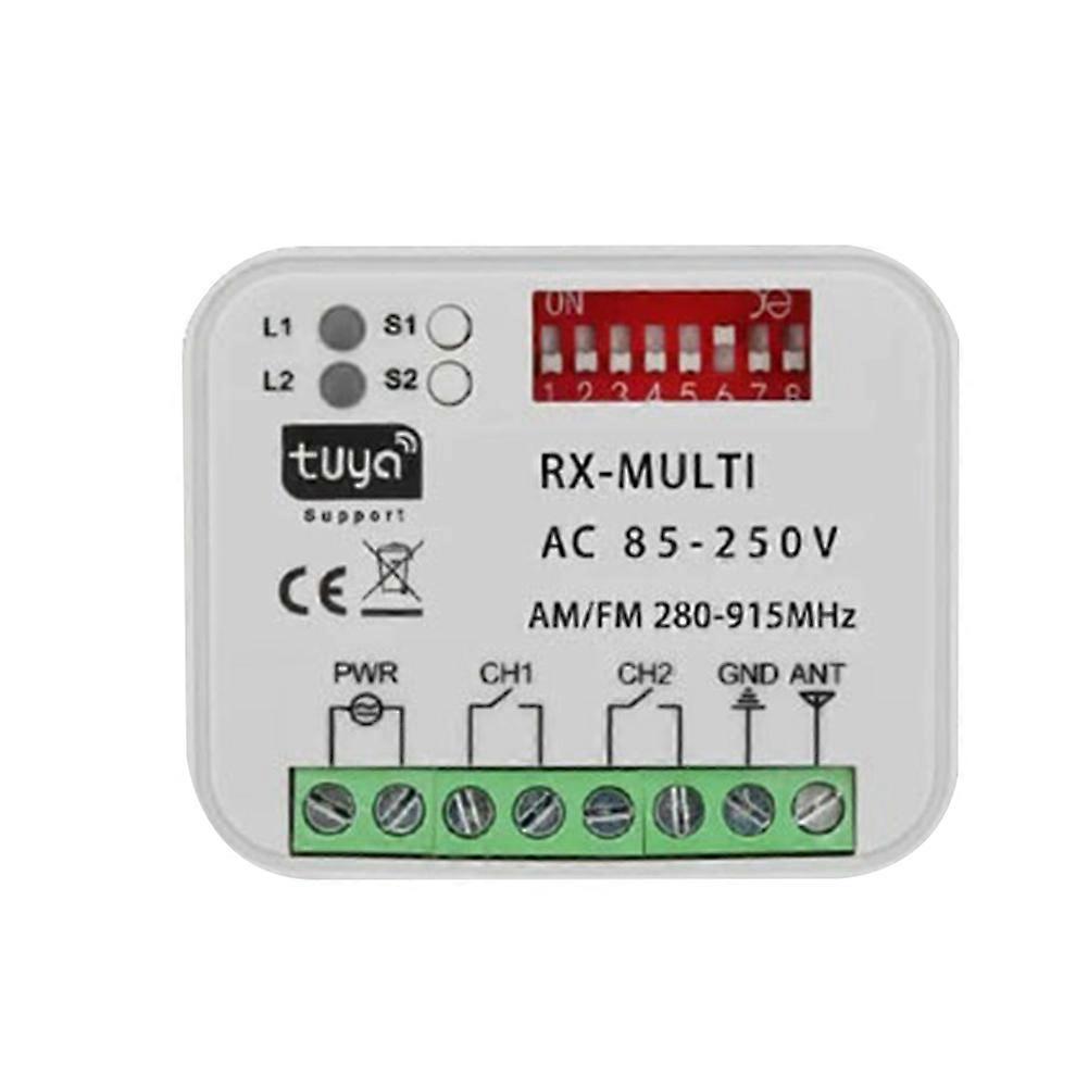AC 85-250V Universal Tuya WiFi Garage Door Receiver RX-Multi 280-915MHz Gate Switch for Smart Life