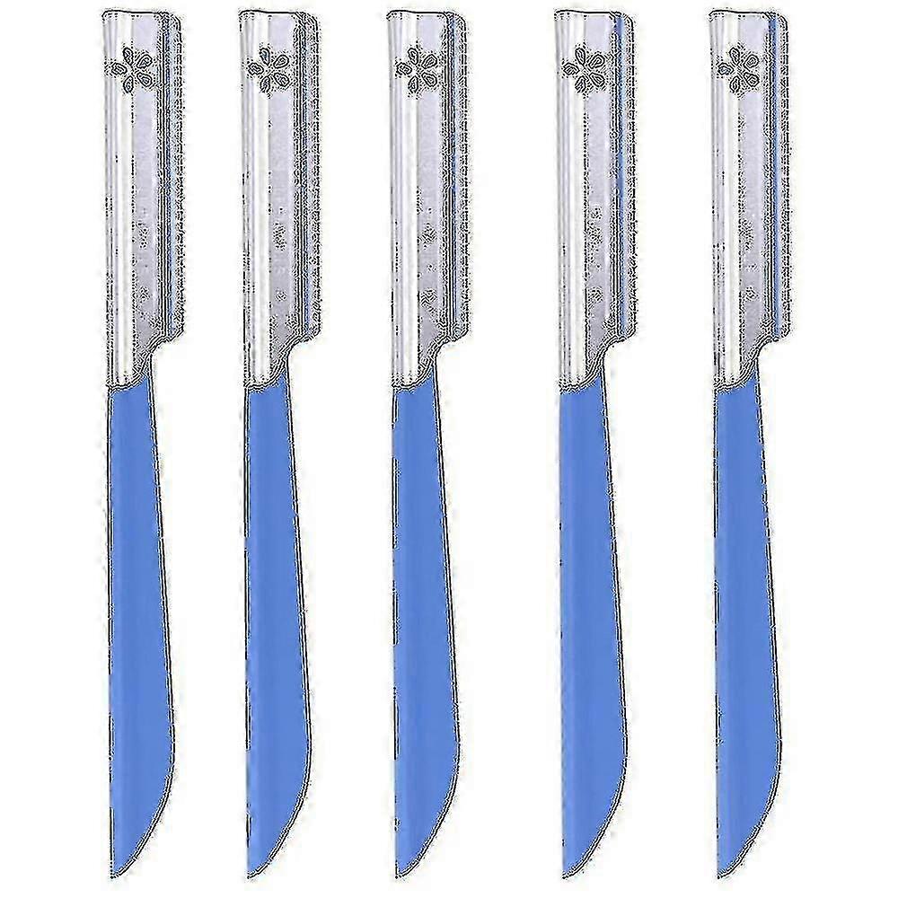 e Xinxu Women's Razor Razor Eyebrow Trimmer Multifunctional Eyebrow Trimmer Eyebrow Trimmer (5pcs, Blue)