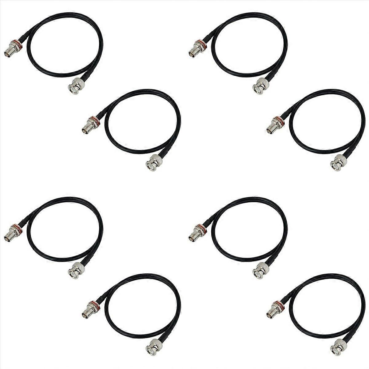 Wireless Microphone Antenna Extension Cable 2ft with BNC Connector, 8-Pack for Rack Mount Systems