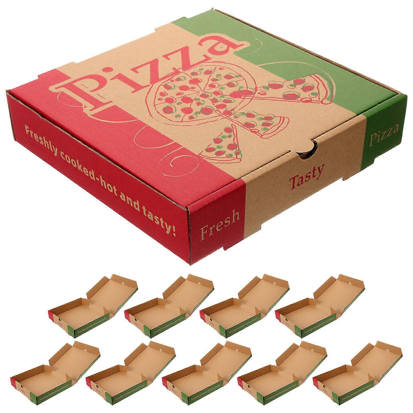 Pizza Box Paper Pizza Box for Takeout 10Pcs Multi Color 8In Folding Design