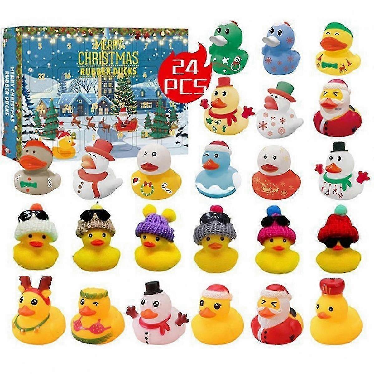 Christmas party supplies with duck advent calendar and 24 day countdown