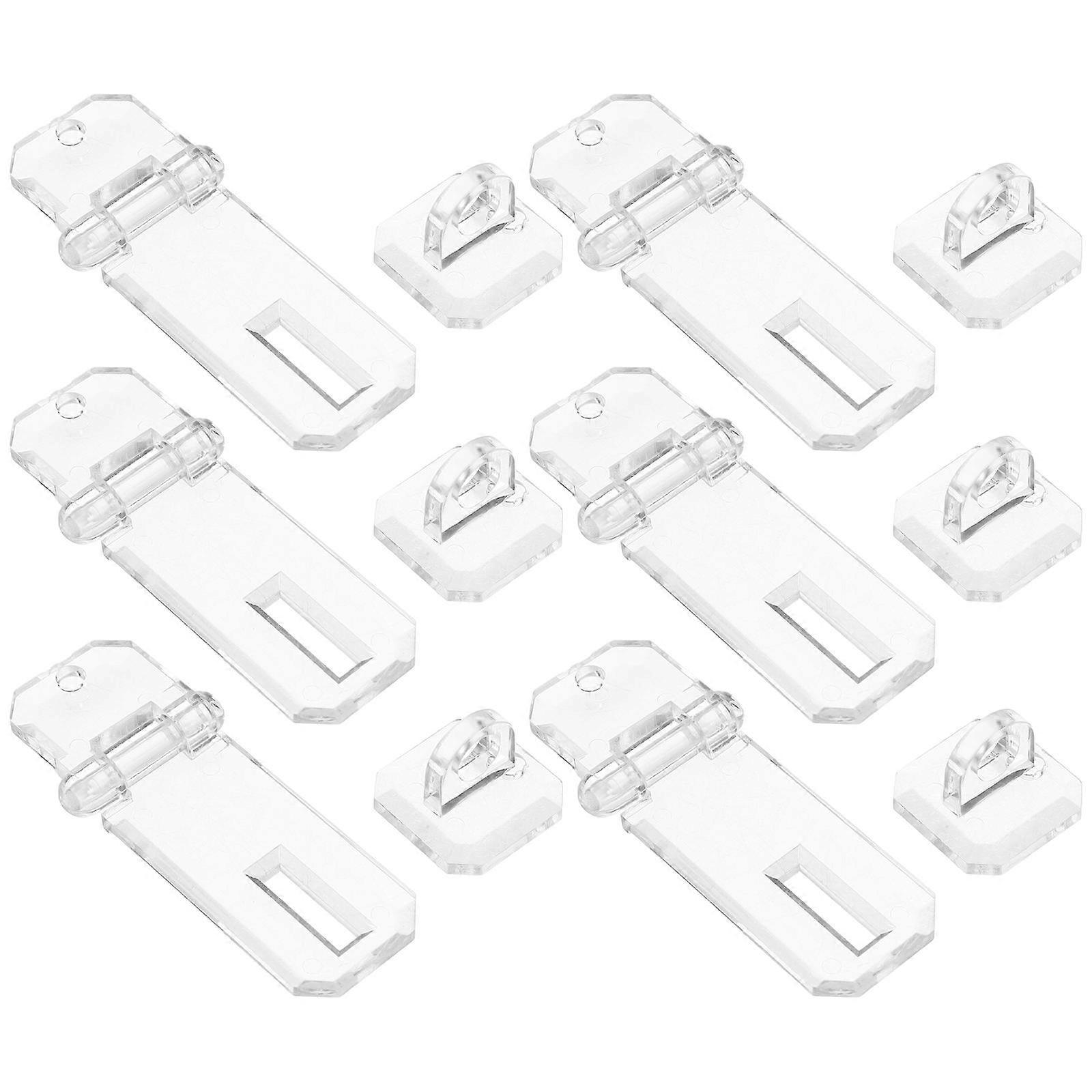 Transparent Acrylic Display Box Hinge Hasps for Boxes 6Pcs Locking Latch